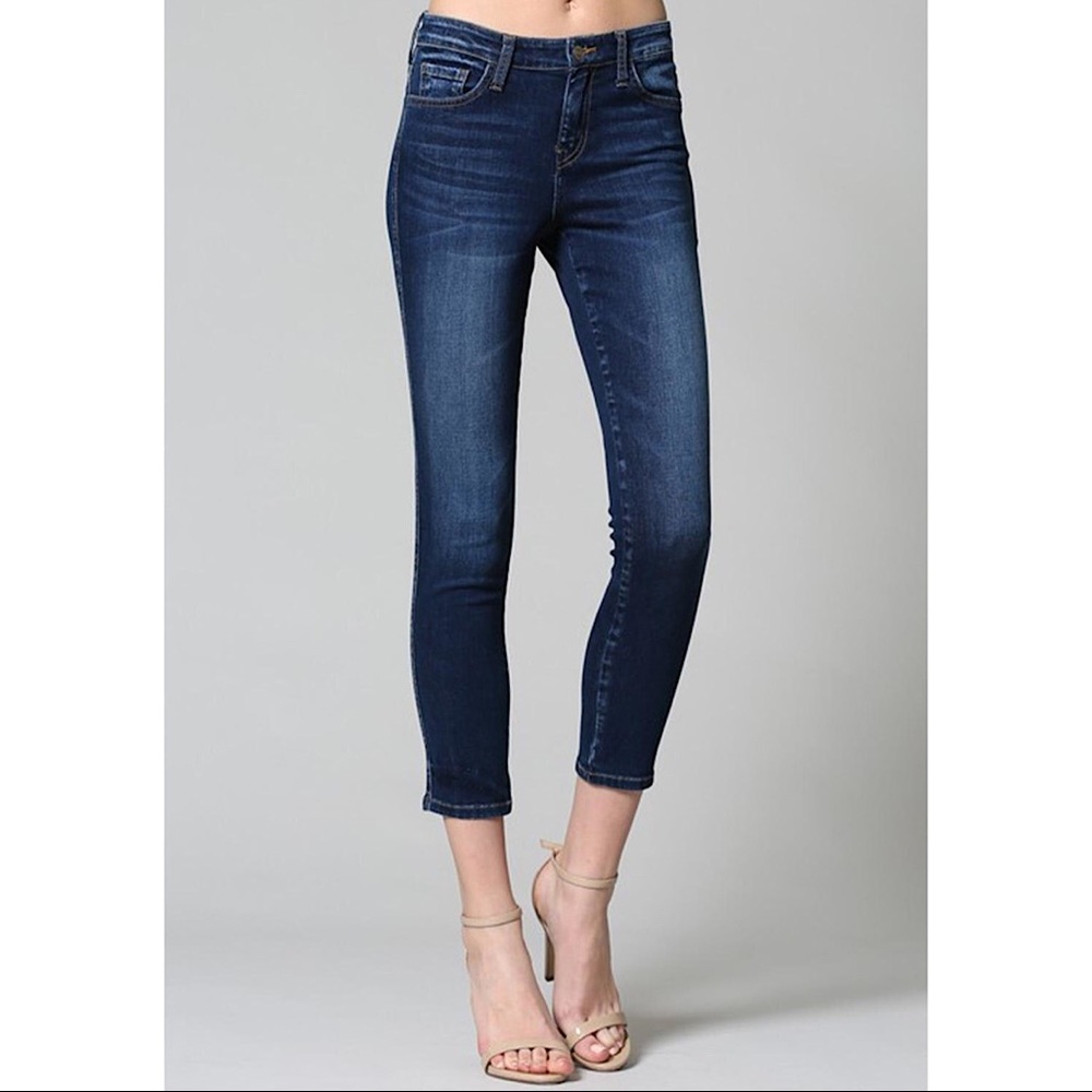 FLYING MONKEY | Cropped Skinny Mid Rise Jeans 28